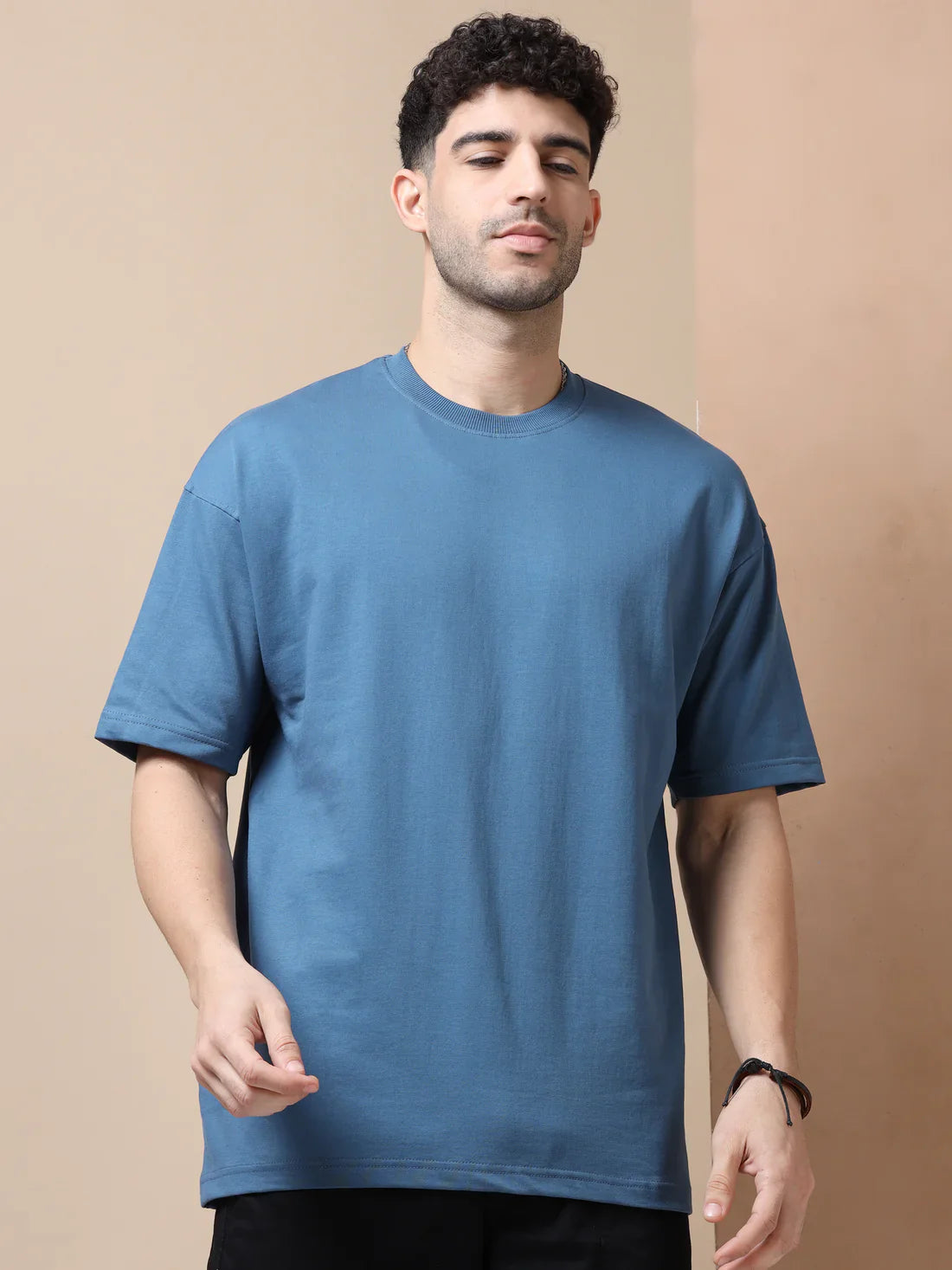 Men's 240 GSM Oversized Muted blue grey Tshirt