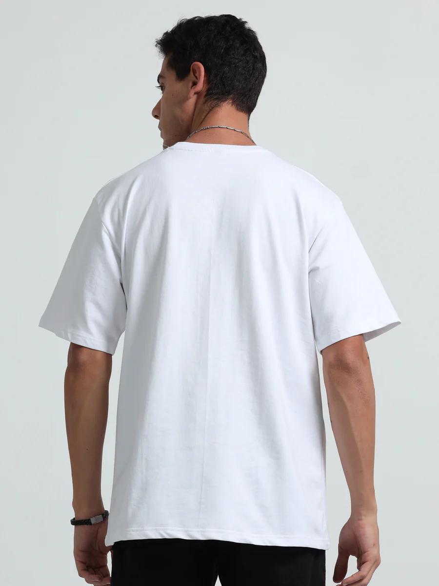Men's 240 GSM Oversized White T-Shirt
