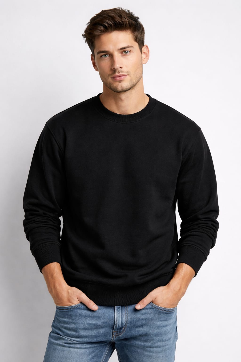 Men’s Black Oversized Sweatshirt – 320 GSM