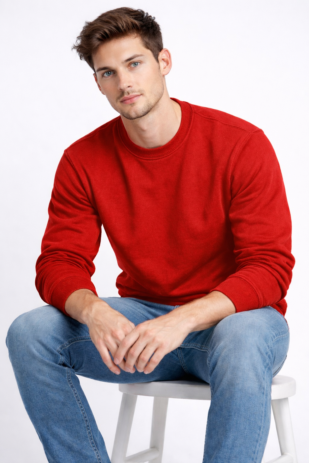 Men’s Red Oversized Sweatshirt – 320 GSM
