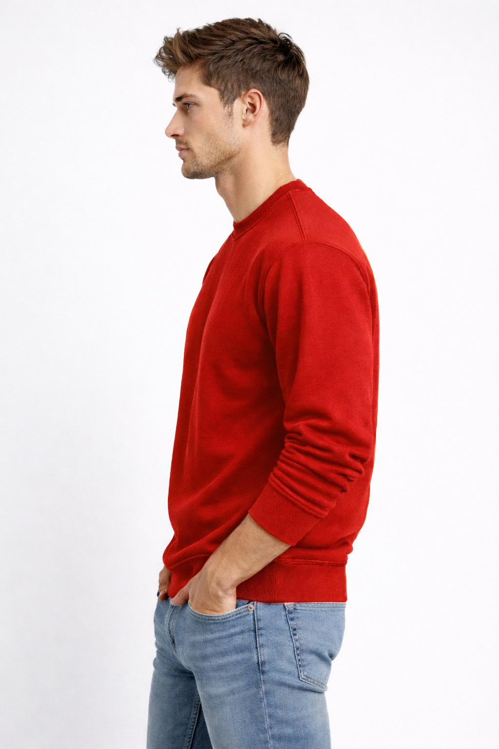 Men’s Red Oversized Sweatshirt – 320 GSM