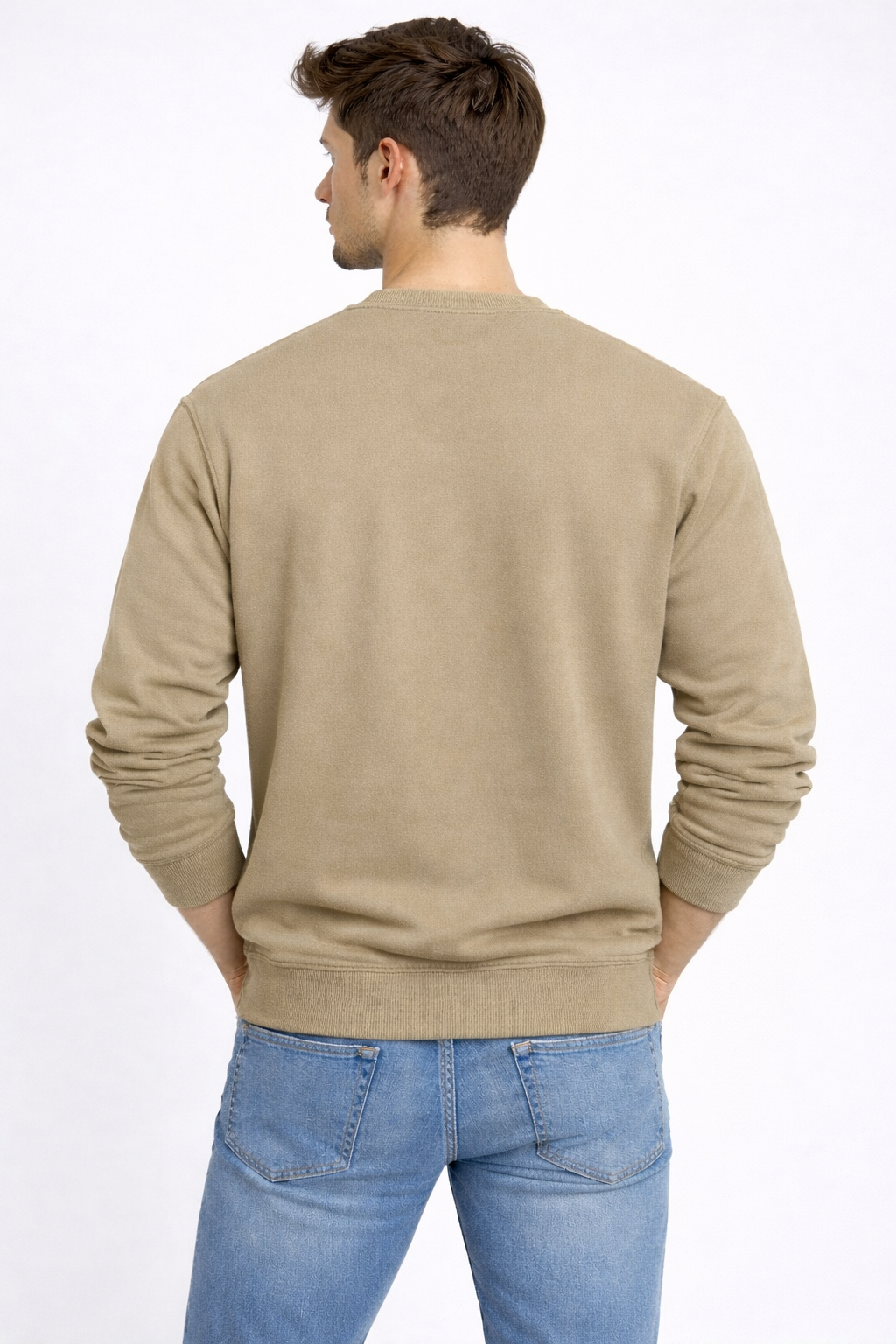 Men’s Beige Oversized Sweatshirt – 320 GSM